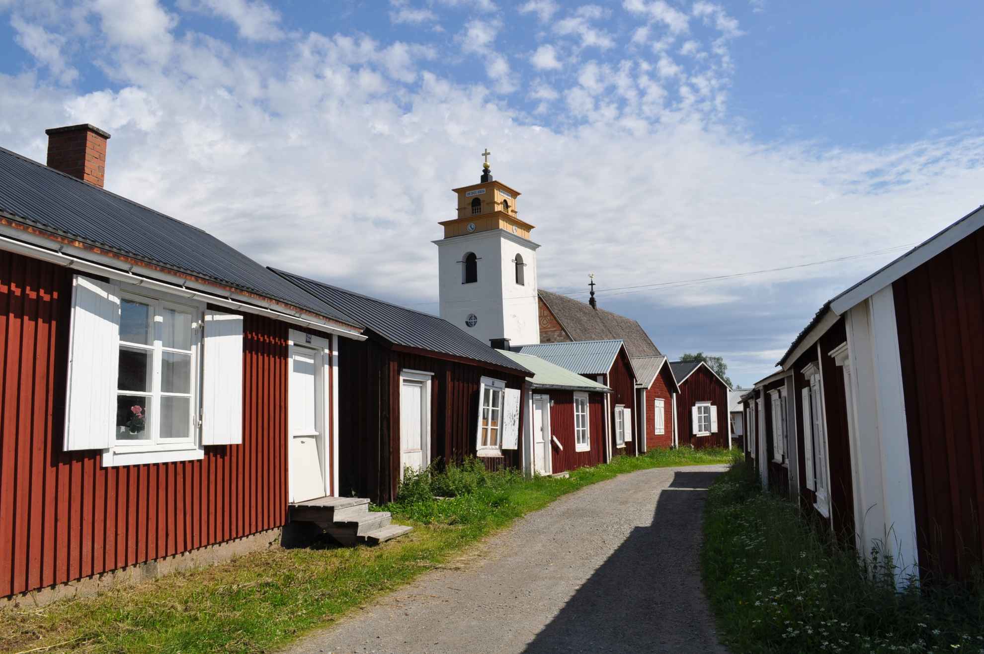 Le village-église de Gammelstad dans le nord de la Suède