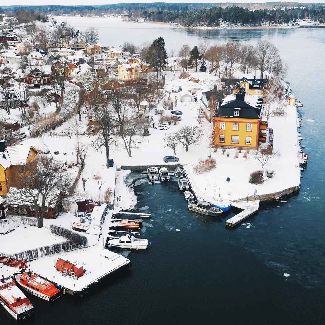 L'archipel de Stockholm en hiver