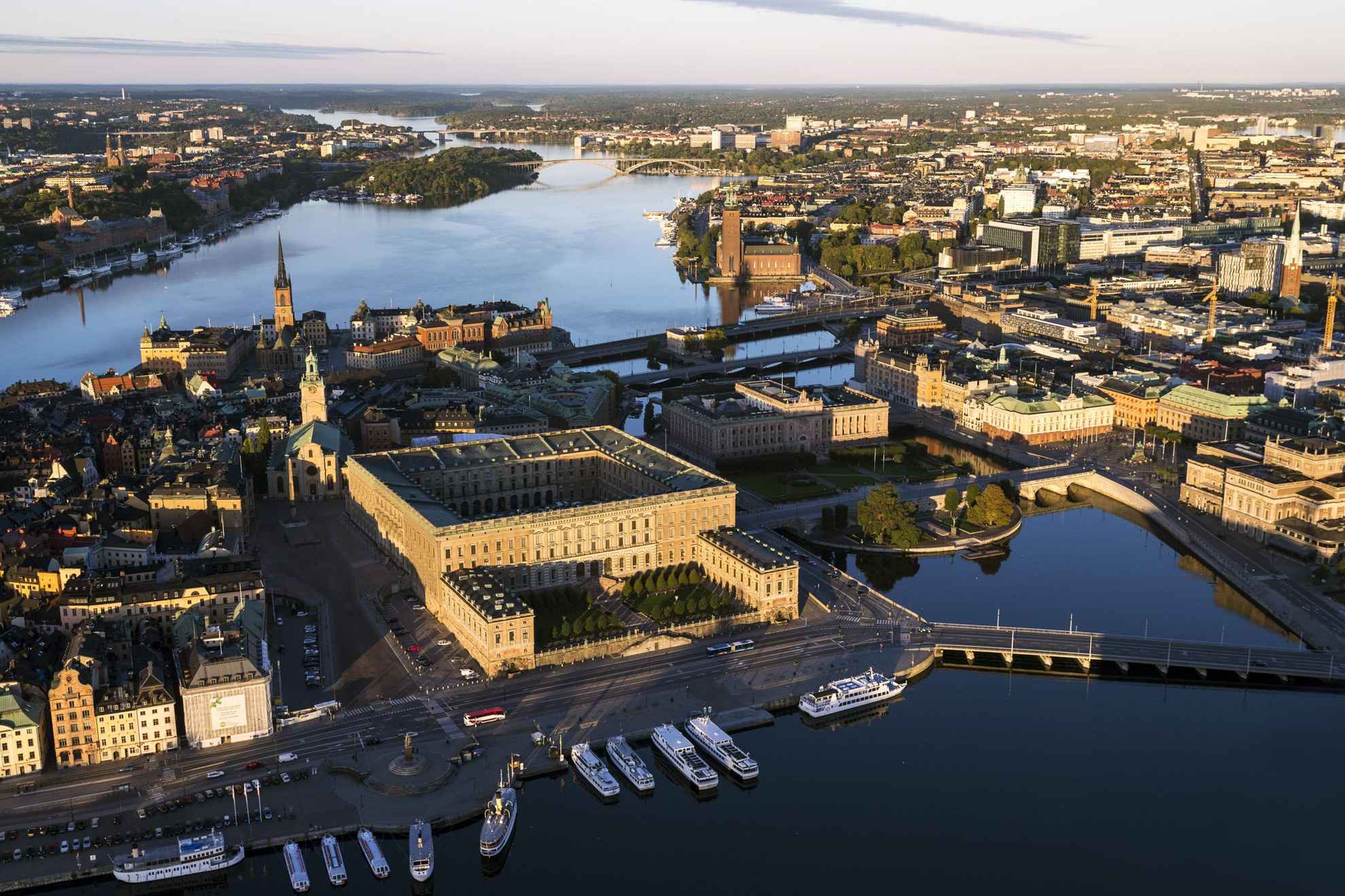 Vue aérienne de Skeppbron à Stockholm
