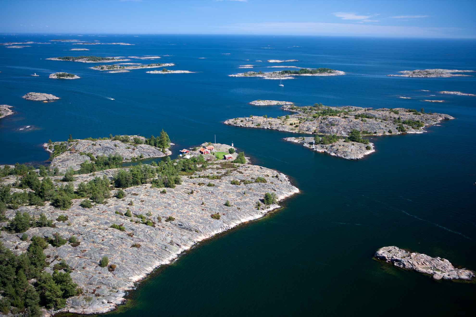 Une vue aérienne de l'archipel de Sainte-Anne