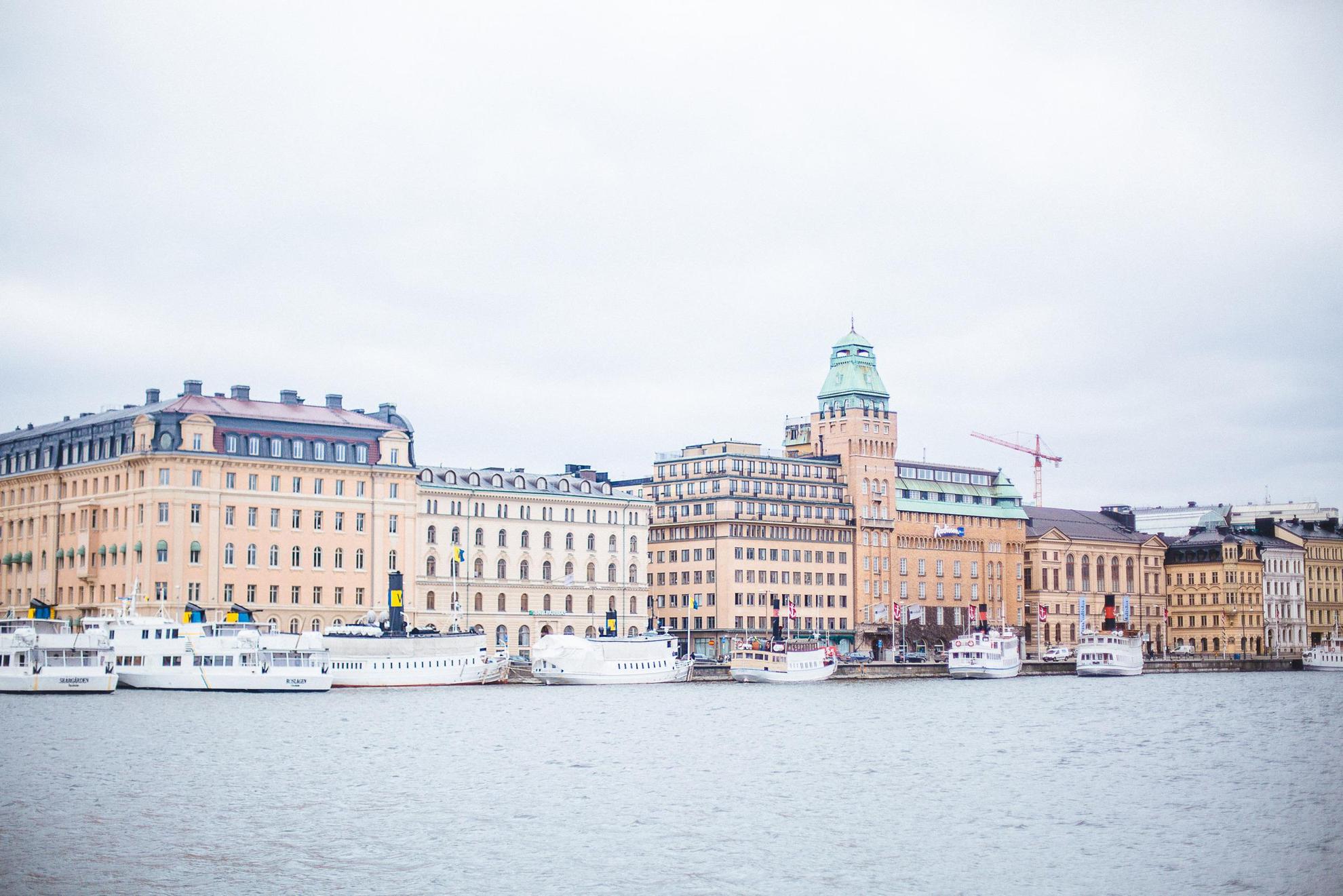 Vue de Nybroplan à Stockholm